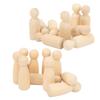 10 Pcs Wooden Peg Doll 75mm 3.0in Safe BurrFree Develop HandsOn Skills DIY Accessories for Decoratio