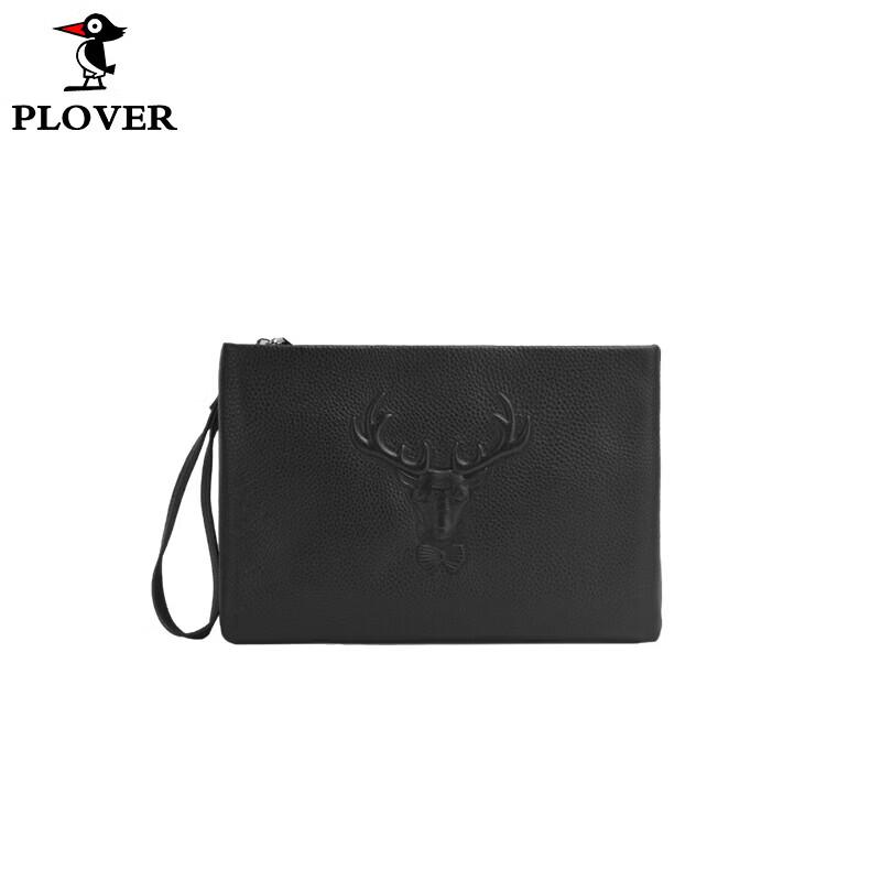 Plover Deer Head Leather Bi-fold Wallet