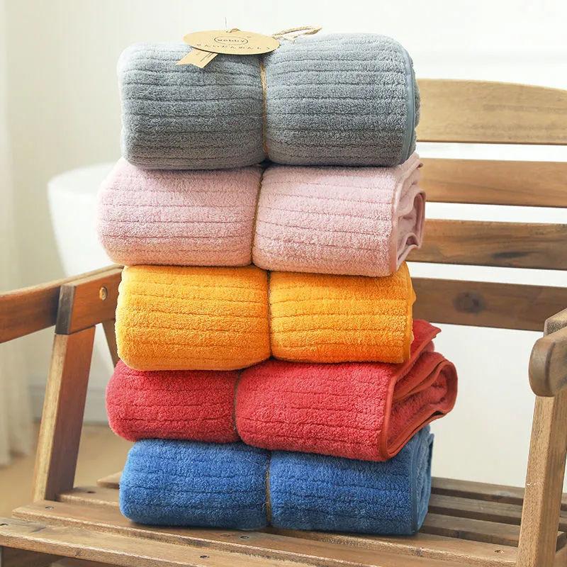 Extra Large Bath Towel, Thickened Cloud-feel Cotton Coral Fleece, Absorbent, Lint-free, Soft Bath Wrap