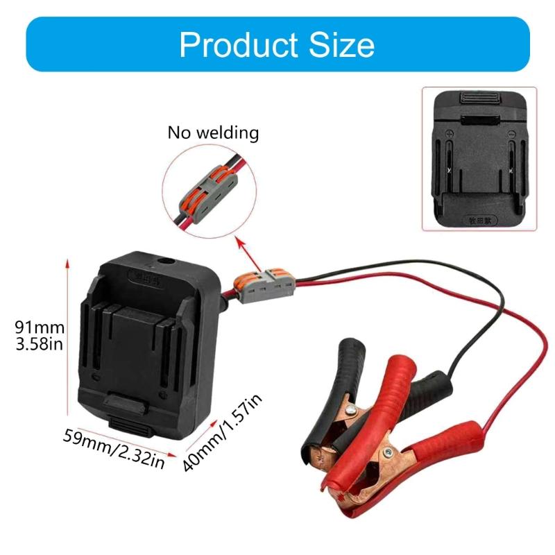 High Capacity Jumping Starter Charging for Battery Boosting Cable Adapter Emergency Power With Clip Car Accessories