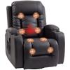 Massage Chair with Rocking, Reclining & Heat Function, 3 Modes, Swivel, Dark Brown