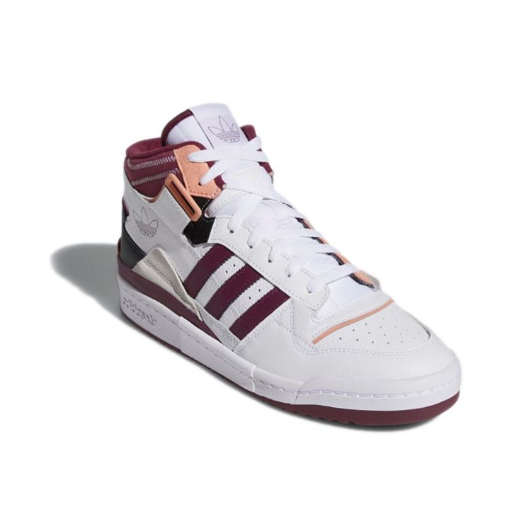 Adidas Forum Exhibit Mid Bílé Vítězná Crimson Unisex Tenisky Cloud-White Ambient-Blush H01920
