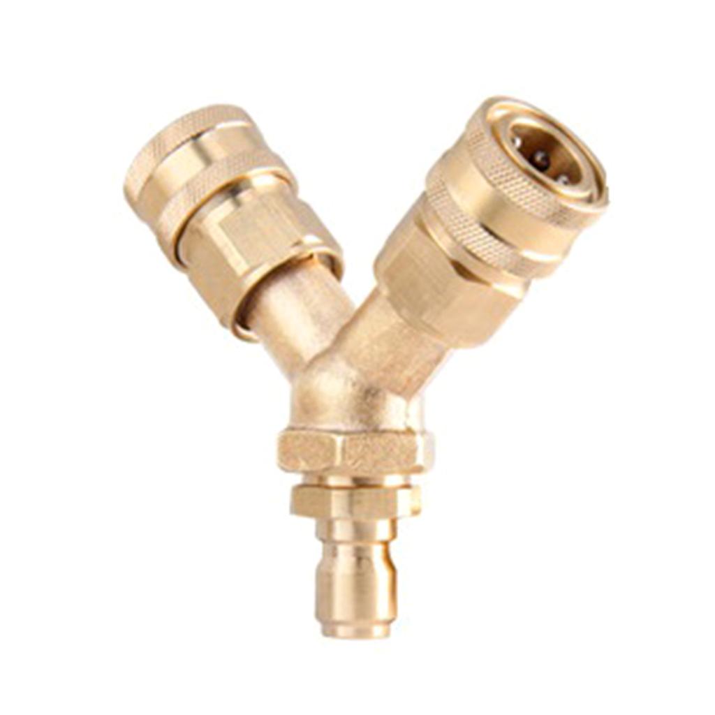Garden Hose Quick Connection Triple Splitter Adapter 3/8in Water Hose Connectors Quick Release High Pressure Car Washer