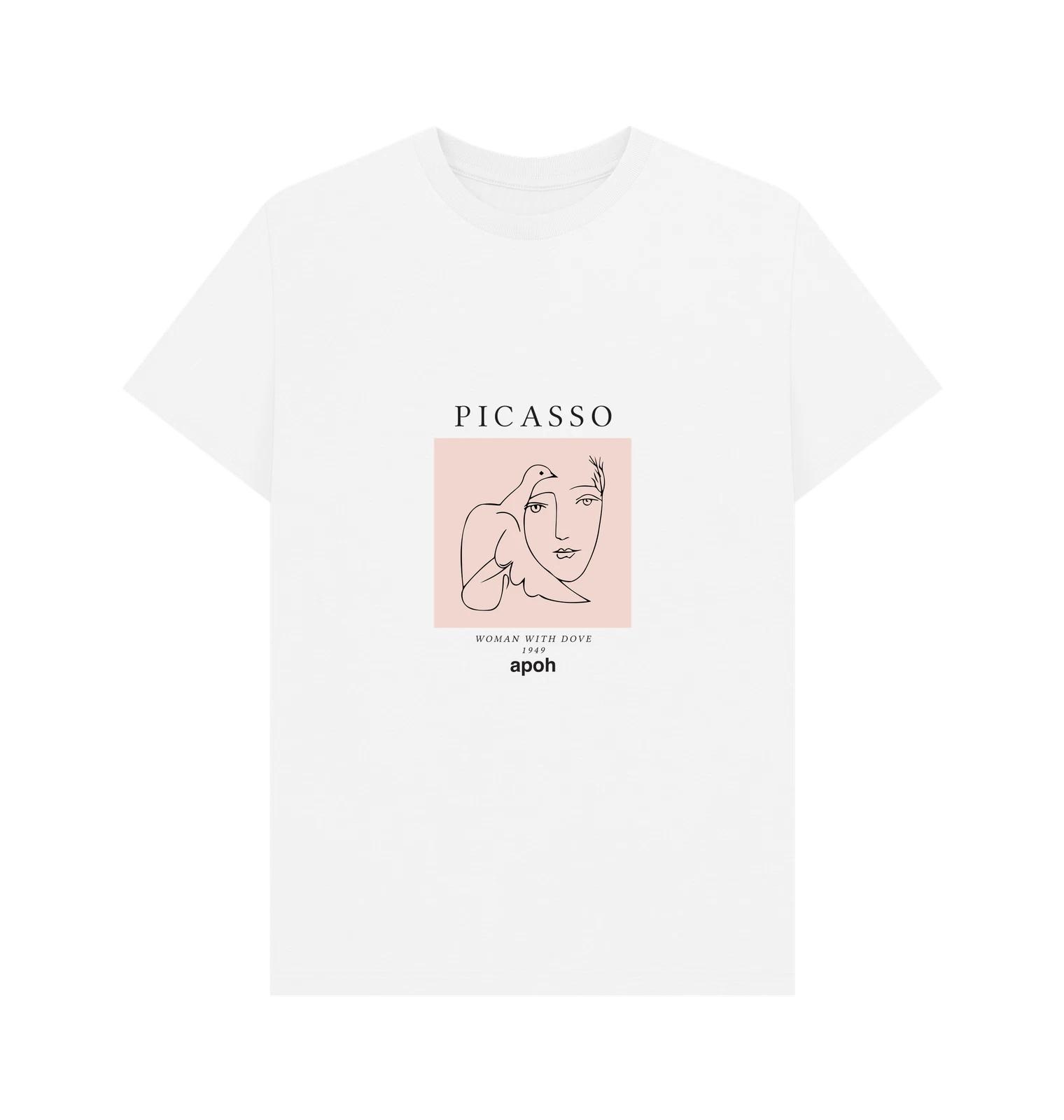 PREMIUM OFFICIAL APOH Picasso Woman with Dove White T-Shirt S