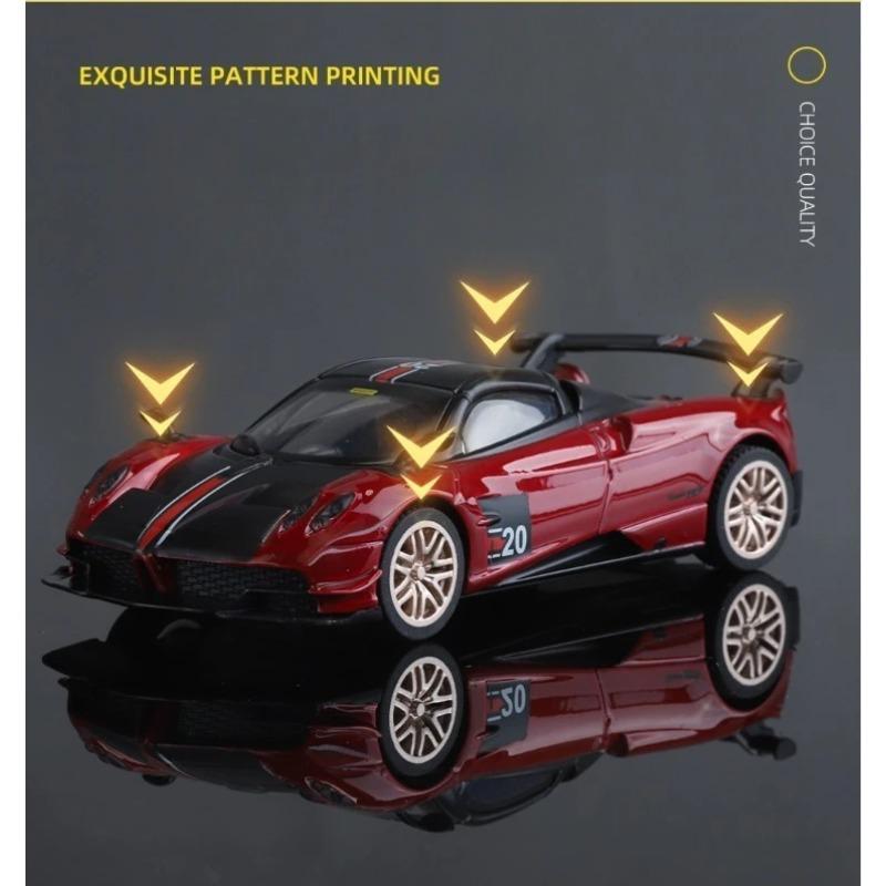 Simulation Pagani Huayra 1/43 Alloy Car Model Children's Pull Back Toy Ornaments Miniature Voiture Diecast Car Toy for Boy Gift