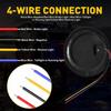 2X 4INCH Round Red Amber 16-LED Truck Trailer Brake Stop Turn Signal Tail Lights