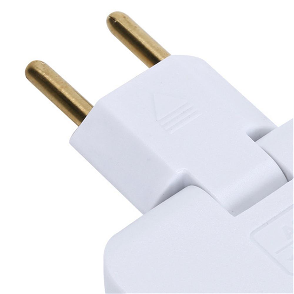 EU Plug 180 Degree Rotatable Socket Converter 3 In 1 EU To US Extension Plug Adapter Socket