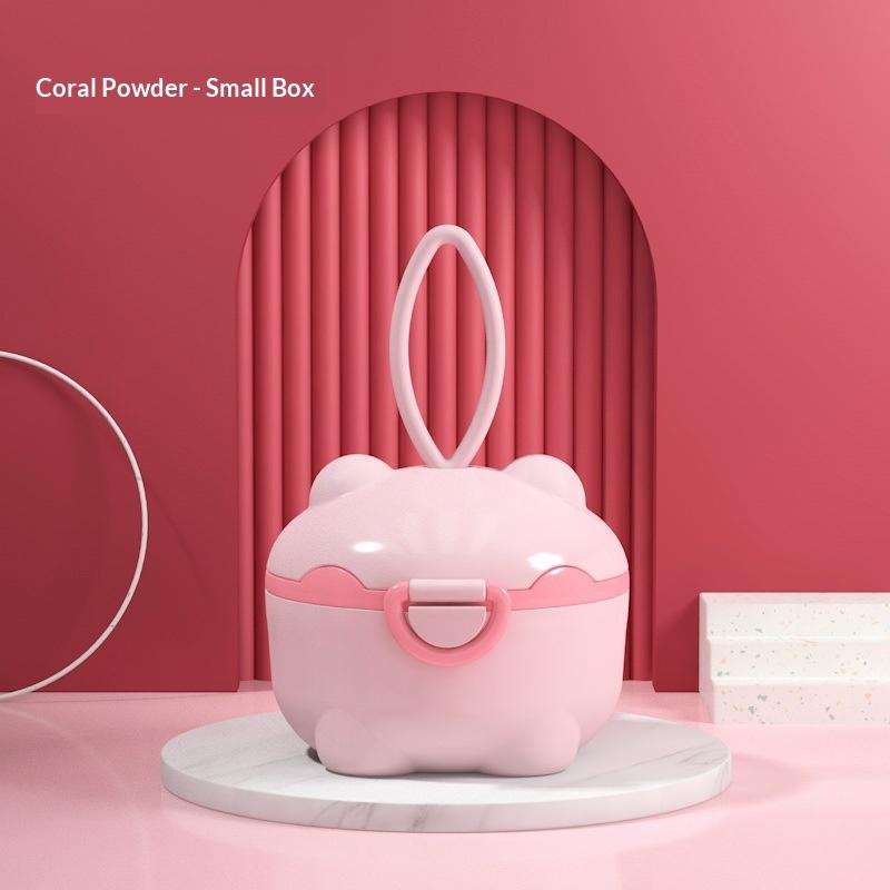 Cartoon Portable Milk Powder Container With Spoon Baby Milk Powder Storage Box Baby Feeding Travel Container