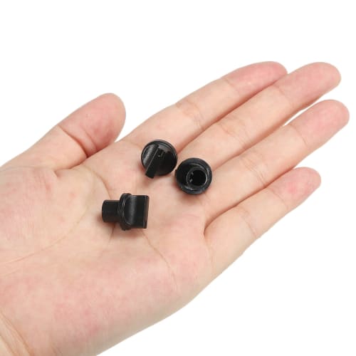 uxcell Potentiometer Knobs, ABS Guitar Knobs, Aluminum Plastic, Low Power Rated, Stereo/Double Bass, 6mm, 180 Degree Handle Type, Black, Pack of 10