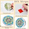 4PCS Diamond Painting Compact Mirror Women Girls, DIY Mandala Diamond Art Folding Travel Makeup Mirrors, Double-Sided Magnifying Cosmetic Mirror