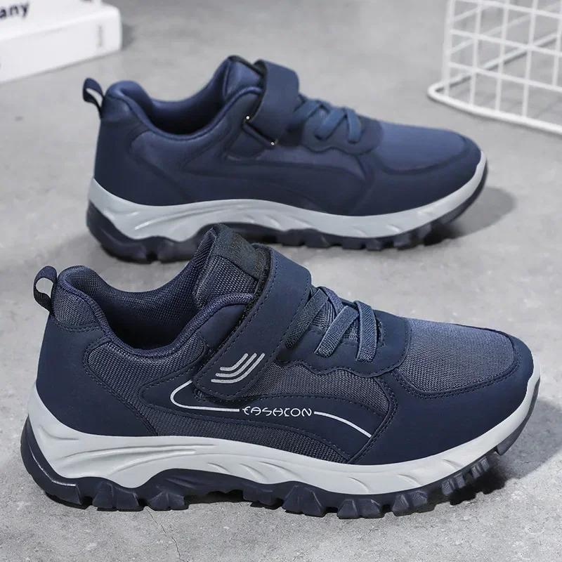 Middle Aged and Elderly Sports Shoes Sneakers for Man and Women  Spring New Casual Couple's Velcro Walking Shoes