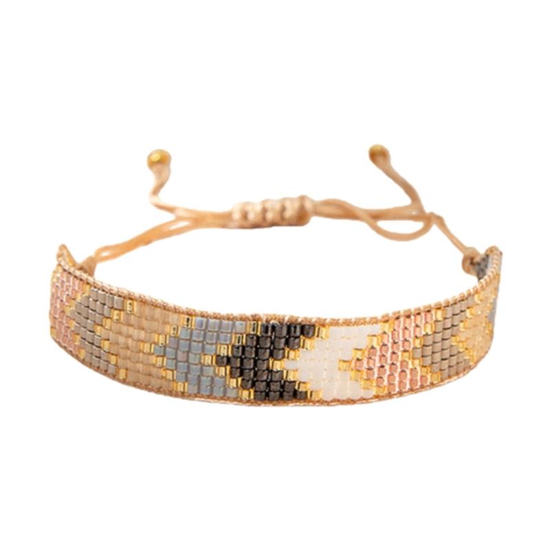 Handcrafted Woven Bohemian Bracelet with Multicolored Glass Beads for Sensitive Skin User Friendly Material Comfort Fit Everyday
