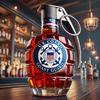 Hand Grenade Whiskey Bottle, Engraved Hand Grenade Shape Whiskey Glass, 2025  Veteran Commemorative Bottle