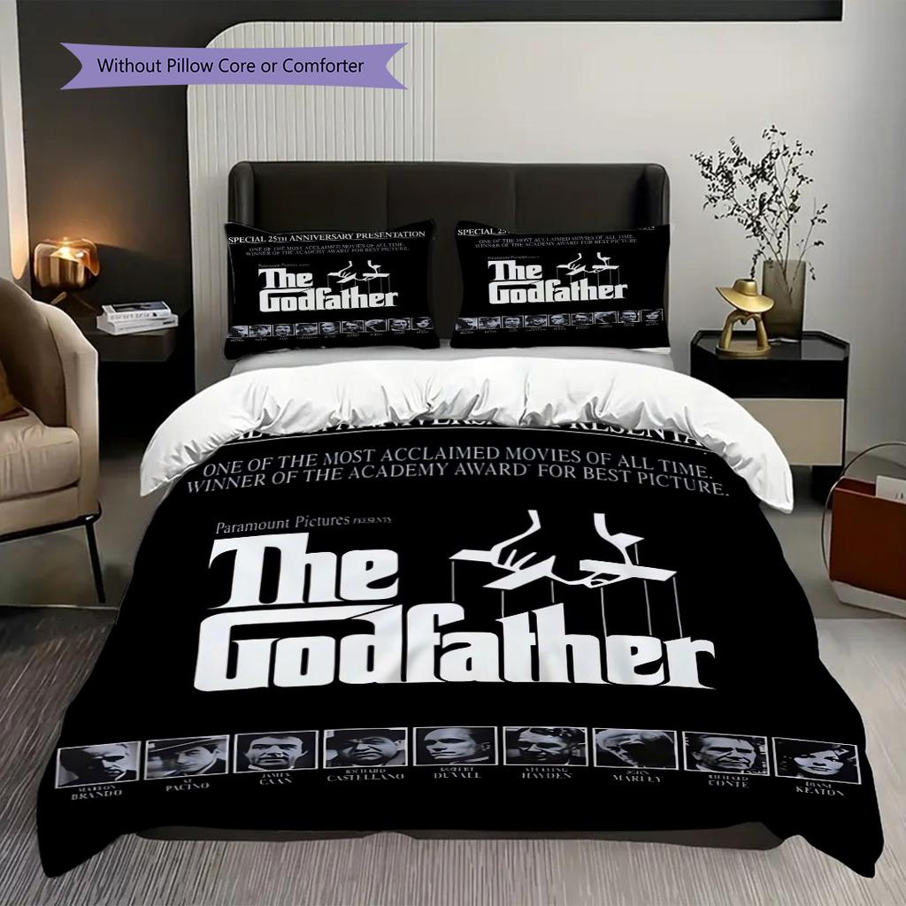 Godfather Legacy Th Anniversary Bedding (1 * duvet cover + 2 * pillowcase, without core) 2D Flat Soft and comfortable Duvet cover and pillowcase
