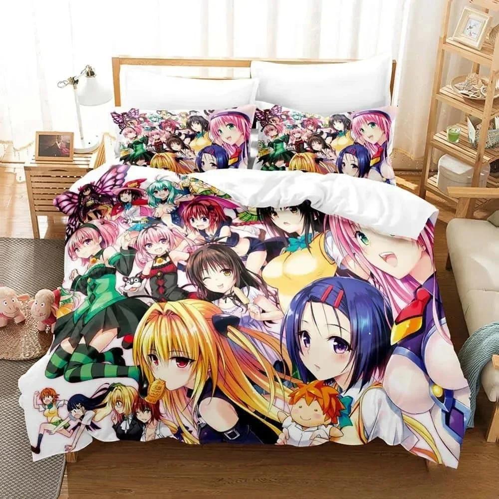 3D Anime Ayakashi Triangle Bedding Set Single Twin Full Printed With Pillowcase Duvet Cover Soft Queen King Size Bedclothes Home