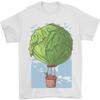 Funny Lettuce Hot Air Balloon Unisexs T Shirt 100 Cotton Vintage Top For Everyday Wear Graphic Stylish Streetwear Fashion