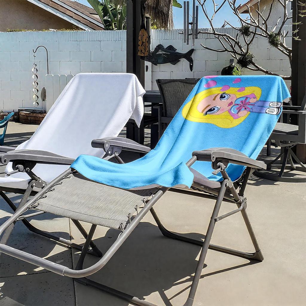 1pc Colorful Love Vibes with Hearts 2D Printed Microfiber Beach Towel, quick dry super absorbent. Great for beach, pool