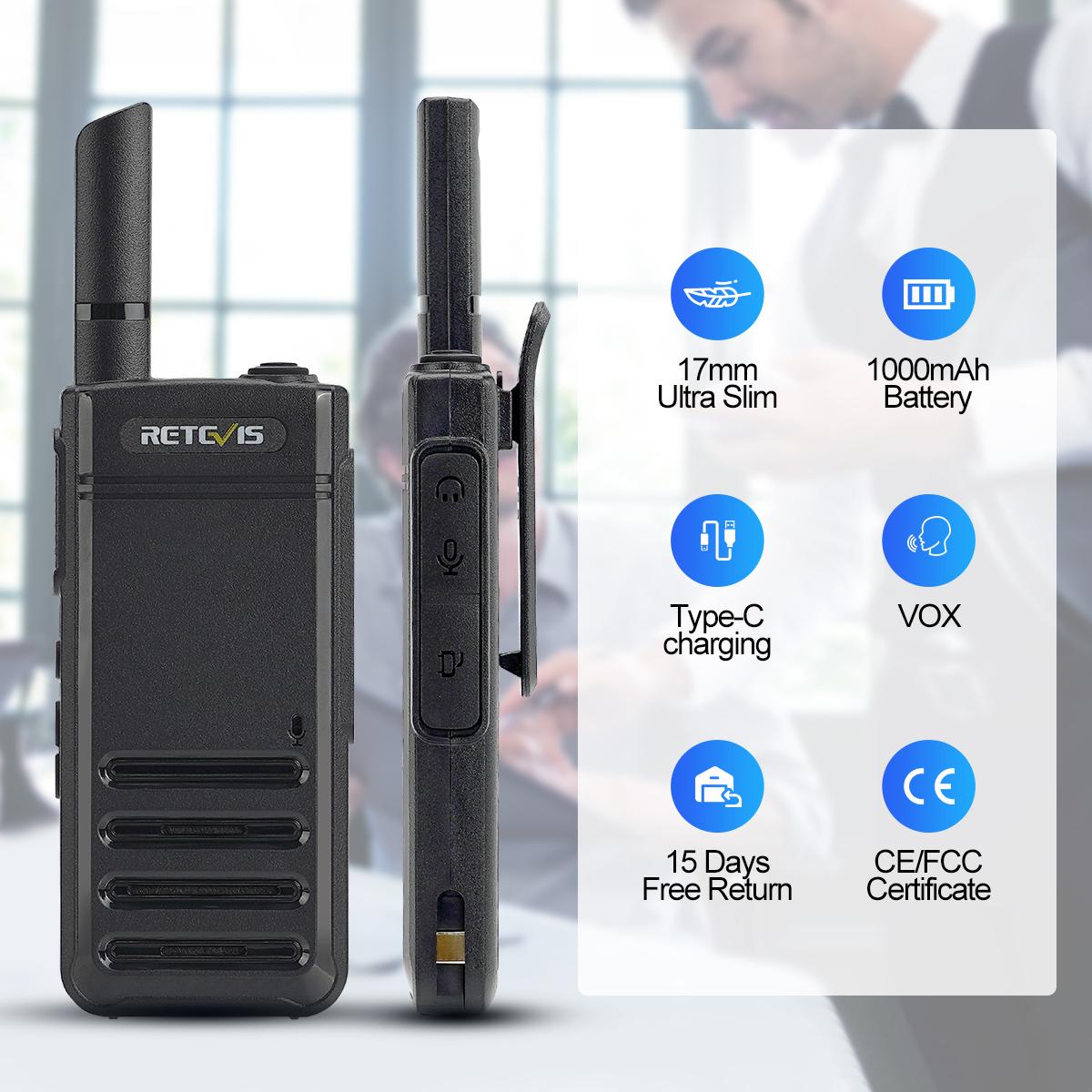 

Rb639 Walkie Talkie 2 шт. Легкие рации дальнего действия Type-c Портативная двусторонняя радиостанция Comunicador для ресторана