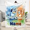 Cartoon Soccer Stars Trophy Customize Text Blanket Gift Personalized Blanket Warmthful Decor Great for Seaside Home Decor Livingroom Sofa