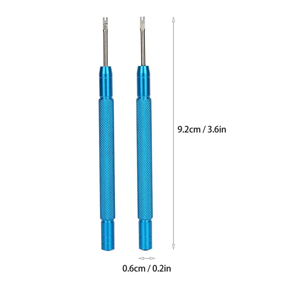 2 Stück Verschleißfeste Blaue Uhrenreparaturwerkzeuge Legierungsstahl 9,2 cm Zeigerabzieher Zange Zeigerheber Gabel Uhrmachergebrauch