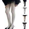 Women's Ribbed Cotton Tights with Flower Pattern High Elasticity Warmth Semi Opaque Pantyhose Slimming Leggings Hosiery