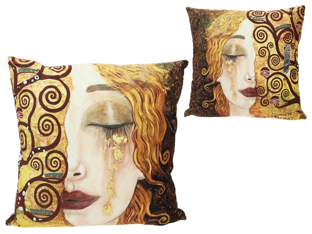 Poduszka Dekoracyjna Z Wypełnieniem Gustav Klimt Złote Łzy Salon Dom
