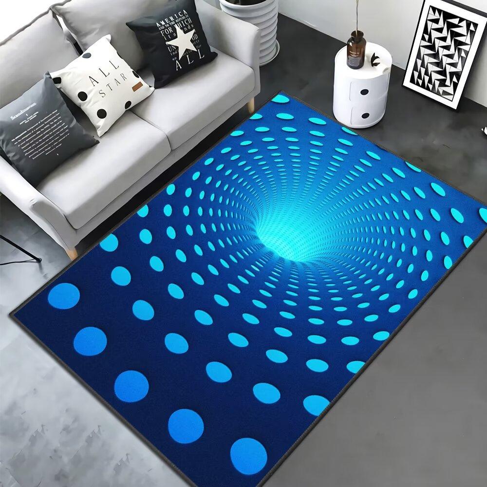 3D Illusion Trap Pattern Carpet Square Non-Slip Rug Home Decor Trippy Aesthetic Floor Mat Entrance Bedroom Living Room Mat