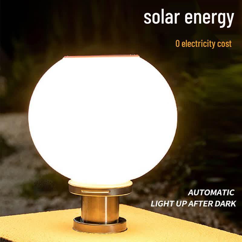 Shuya Solar-LED Runde Außen-Pfostenkopfleuchte