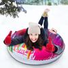 Inflatable Snow Tube Thickened PVC Heavy-Duty Hard-Bottom Snow Sled With Handles, Adult Children Skiing Ring Winter Game Props