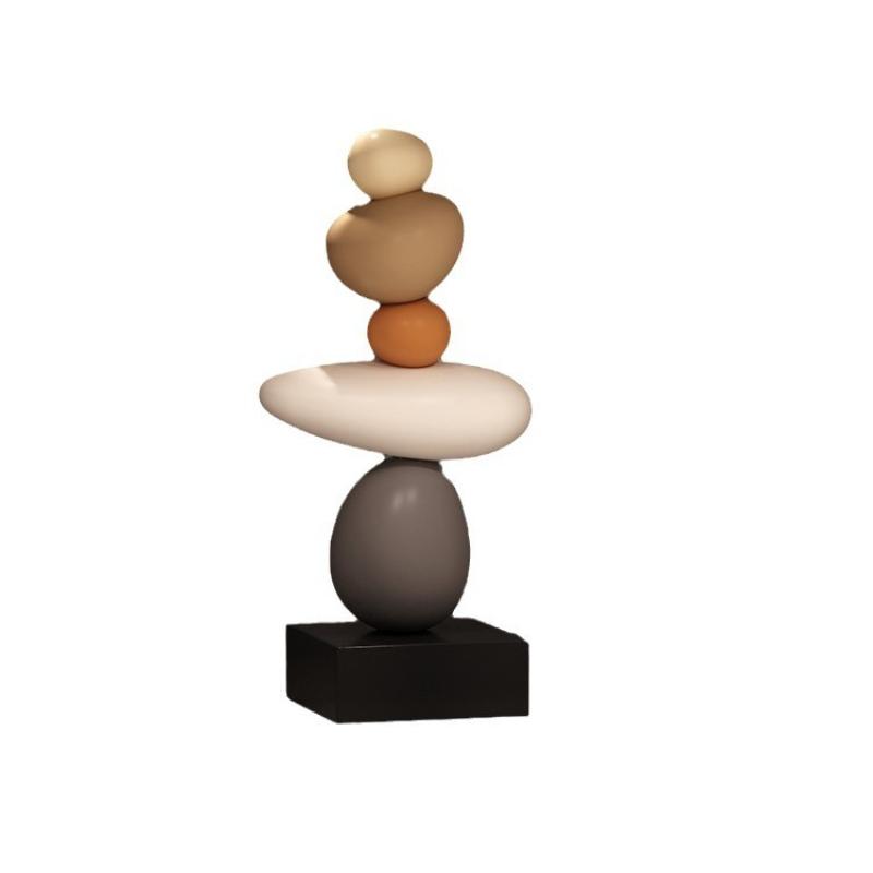 Fortune Stone Resin Figurine Desktop Ornament Home Office Housewarming Decor Gift Modern Minimalist Lucky Resin Statue Ornament