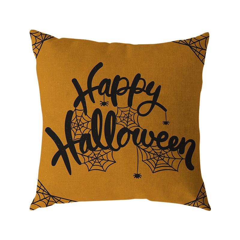 

Хэллоуин Летучая мышь Тыква Наволочка Мультяшный Лен Фестиваль Спинка 45 * 45 without core