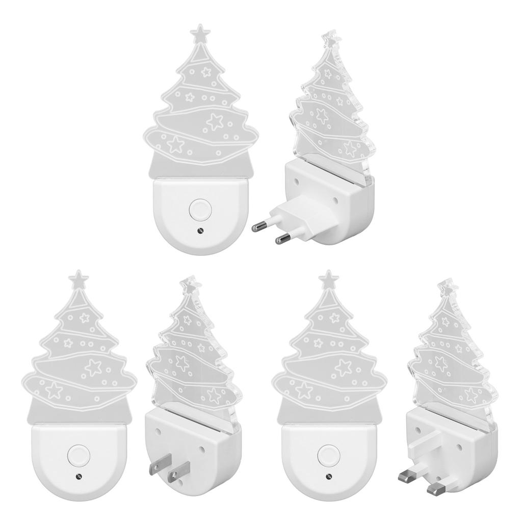 Xmas Tree LED Night Light Dusk To Dawn Sensor Plug and Play Energy Saving RGB Plug in Night Light fo