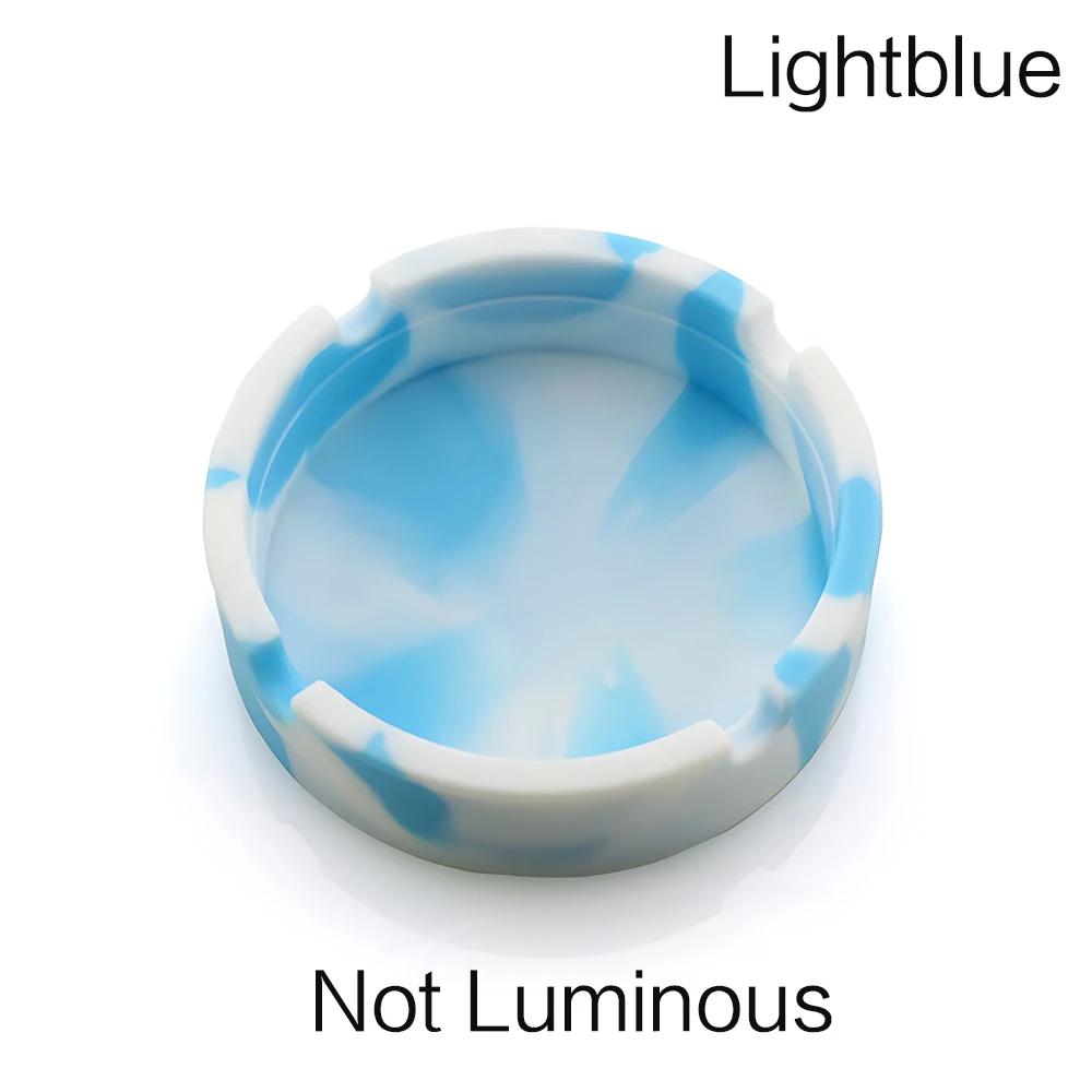 Fluorescent Silicone Ashtray Glow in the Dark Cigarette Holder Colorful Round Durable Smoking Accessories for Indoor Outdoor