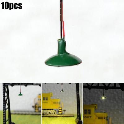 Painted Lights 10pcs HO Scale Layouts Model Wall Lamp