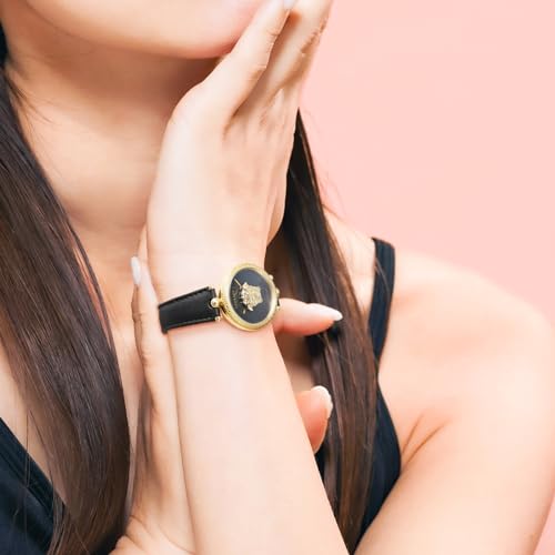 Versace PALAZZO EMPIRE Watch, 34mm, Black Dial, Quartz Movement, Water Resistant, Sapphire Crystal, Women's, VECQ00118, Black