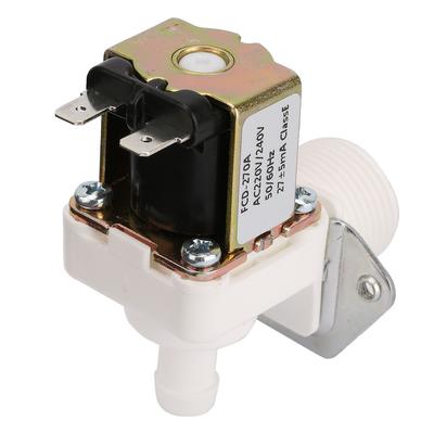 Zawór elektromagnetyczny elektryczny z tworzywa sztucznego AC 220V NC, normalnie zamknięty, do maszyny do lodu