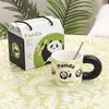 WA Adorable Panda Ceramic Mug - Chubby Cup with Handle