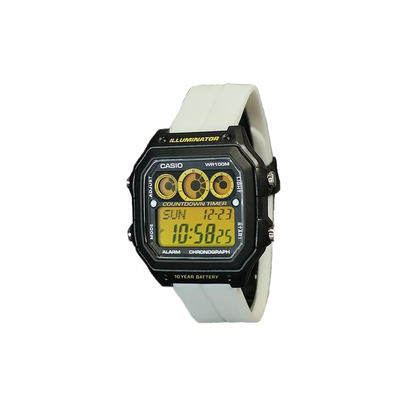 CASIO Customized watch modified series orange mirror black resin case waterproof 100 meters AE-1300WH-1A modified-Haoyue AE-1300WH-1A