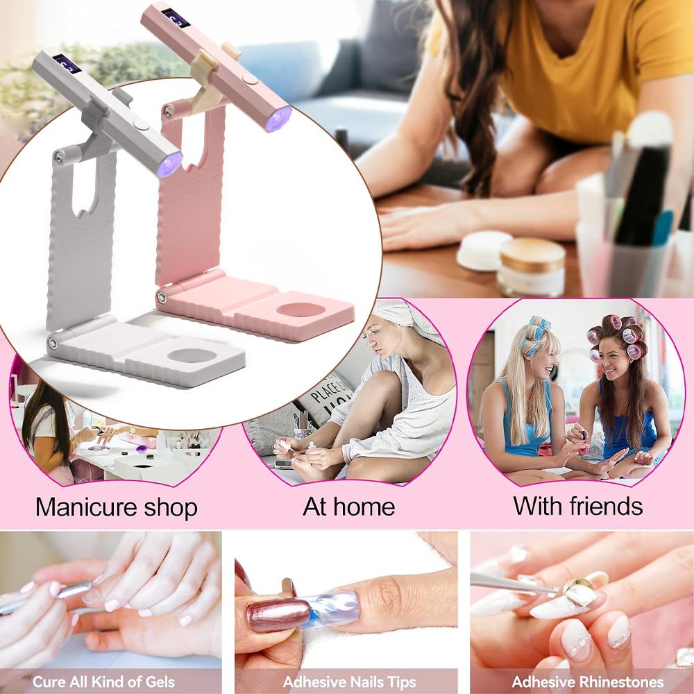 Convenient Handheld Nail Dryer Lamp UV/LED Nail Curing All Gel Polish Nail Art Tool Rechargeabl Nail Lamp