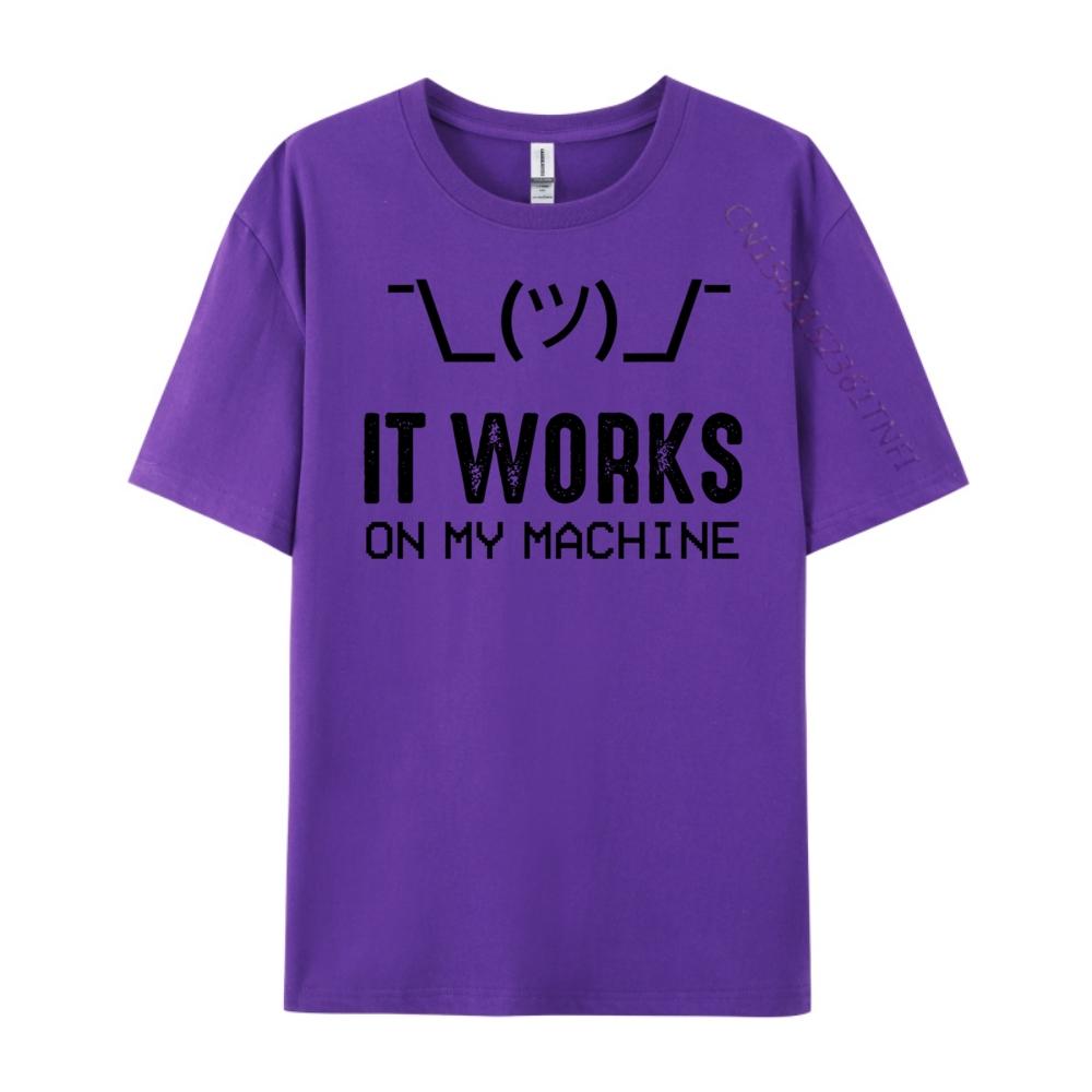 It Works On My Machine Programming Computer Programmer Men Clothes TShirt HOLIDAYS Mens Graphic Tshirts Streetwear Men Tee