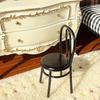 Miniature Chair, Tiny Metal Round Chair, Realistic Furniture Miniature, Mini Collectible Chair for Doll Mansion Miniature Rooms