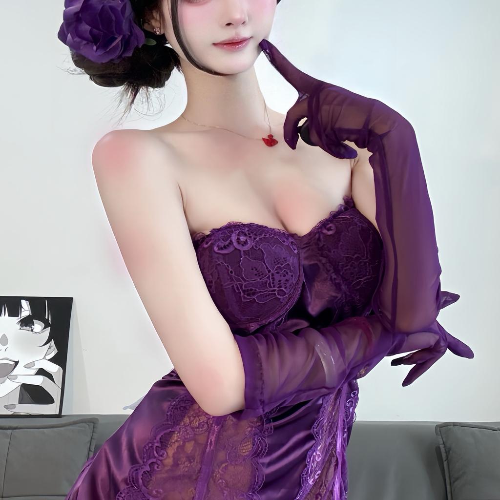 Erotic Underwear, Long-sleeved Gloves, Ultra-thin and Smooth Lace Trimming, Oily and Bright, Sexy, Pure Desire, Temptation and Elasticity