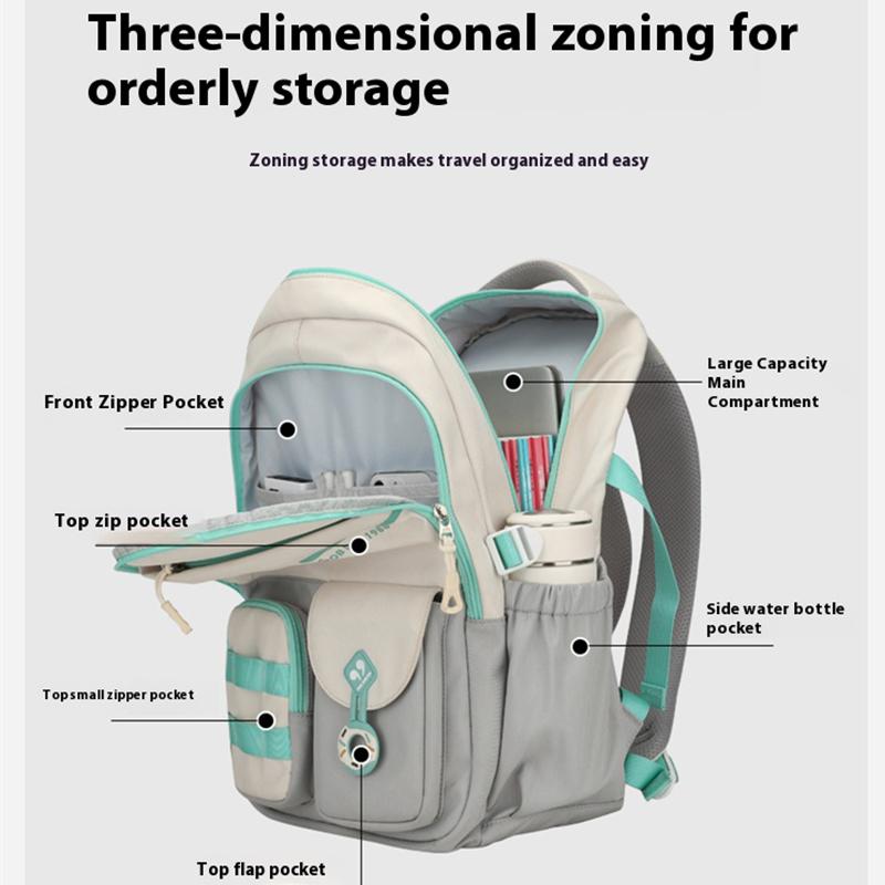 Middle School Student Backpack, Casual Large Capacity Lightweight Backpack, 6-9Th Grade Internet Celebrity Daifa Primary School