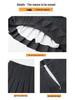 New 2024 Women's High Waist Black Pleated A-line Skirt - Short, Slimming, Summer to Autumn Style