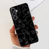 For Samsung Galaxy A24 4G Case Couple Lovely Heart Beautiful Flower Cover For Fundas Samsung A24 4G A245F A 24 Soft Clear Rubber