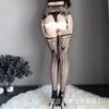 Sexy Sexy suspenders hot large size women's pure net socks W integrated black silk night socks want stockings fishing net socks look thin