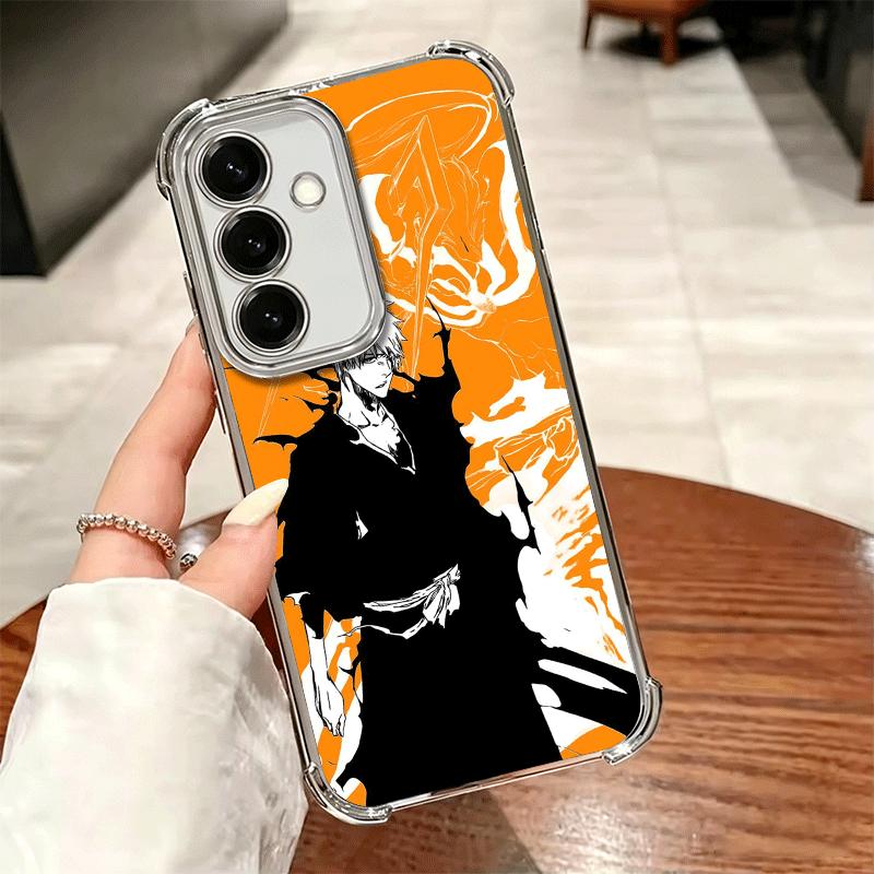 Bleach Kurosaki Ichigo Plating Phone Case For Samsung A17 A07 A37 A57 A16 A56 A15 A55 A14 A54 A13 A53 A26 A36 A25 A35 A24 A34 A2