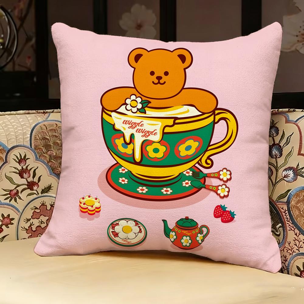 Wiggle W-Wiggle Cute Pillow Case Pillowcase, Double-sided Printed, Sofa Cushion, Bedroom Headboard Pillow