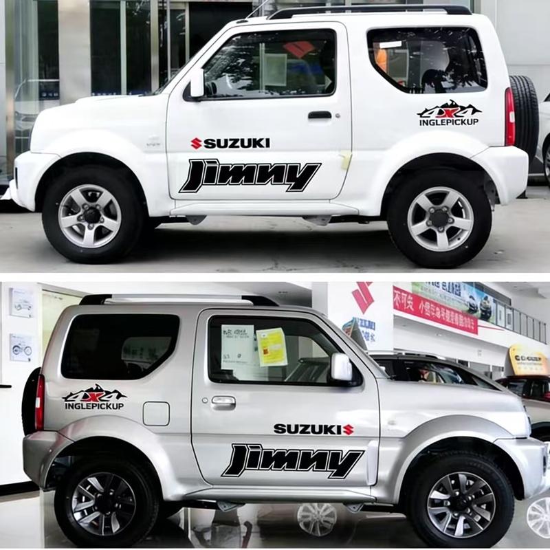 Подходит для наклеек на автомобиль Suzuki JIMNY, буквенных наклеек для модификации кузова Jimny, декоративных наклеек 4X4 чёрный