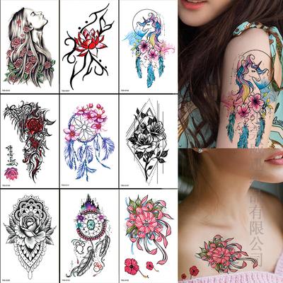 Waterproof Tattoo Sticker, Small Flower Arm, Totem, Semi-Permanent Tattoo Sticker Tattoo